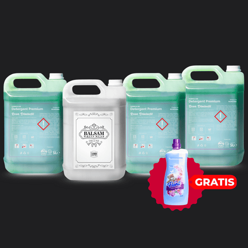Pachetul cu 3x Detergent Roua Diminetii + 1x Balsam White Musk Deluxe