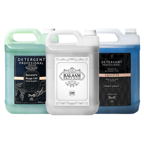 Pachetul cu 2x Detergent Profesional Equisite + Baccarat + 1x Balsam White Musk Deluxe
