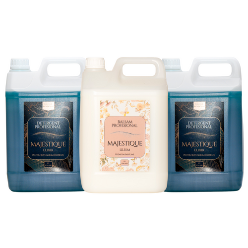 Pachetul cu 2x Detergent Profesional Majestique +1x Balsam Majestique Lilium