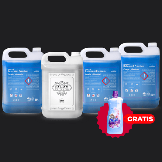 Pachetul cu 3x Detergent Esenta Muntelui + 1x Balsam White Musk Deluxe