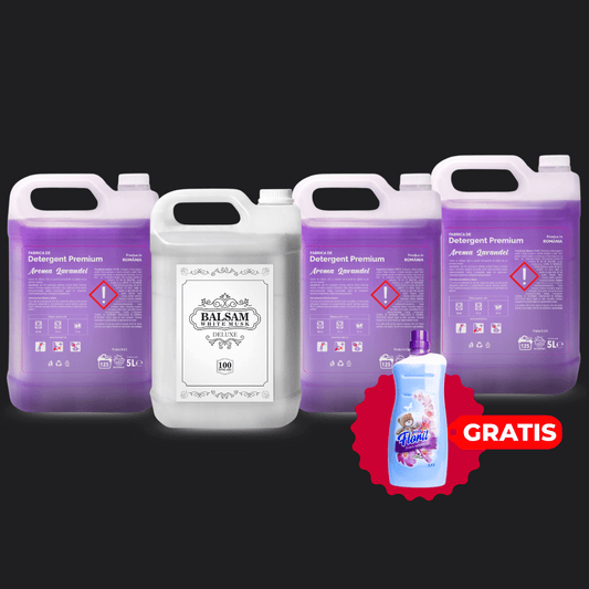 Pachetul cu 3x Detergent Aroma Lavandei + 1x Balsam White Musk Deluxe