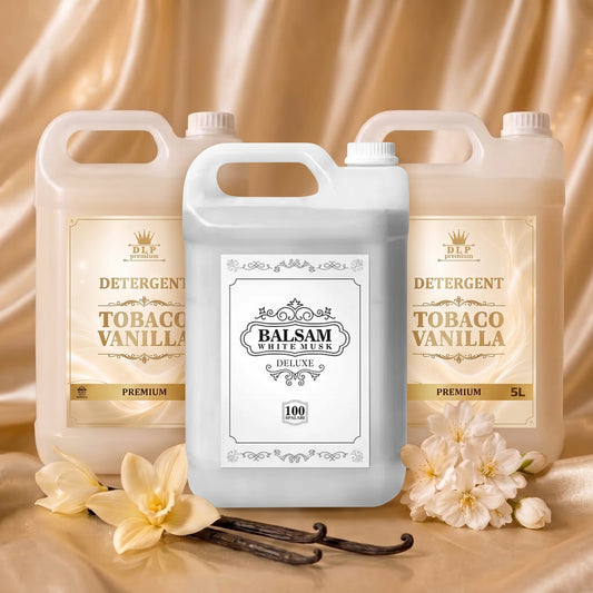 NOU: Pachetul 2 x Detergent Profesional Tabaco Vanilla + 1x Balsam White Musk Deluxe
