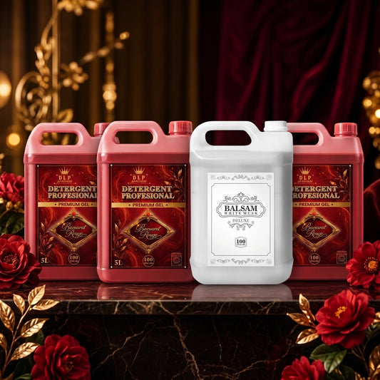 NOU: Pachetul 3x Detergent Profesional Baccarat Rouge + 1x Balsam White Musk Deluxe