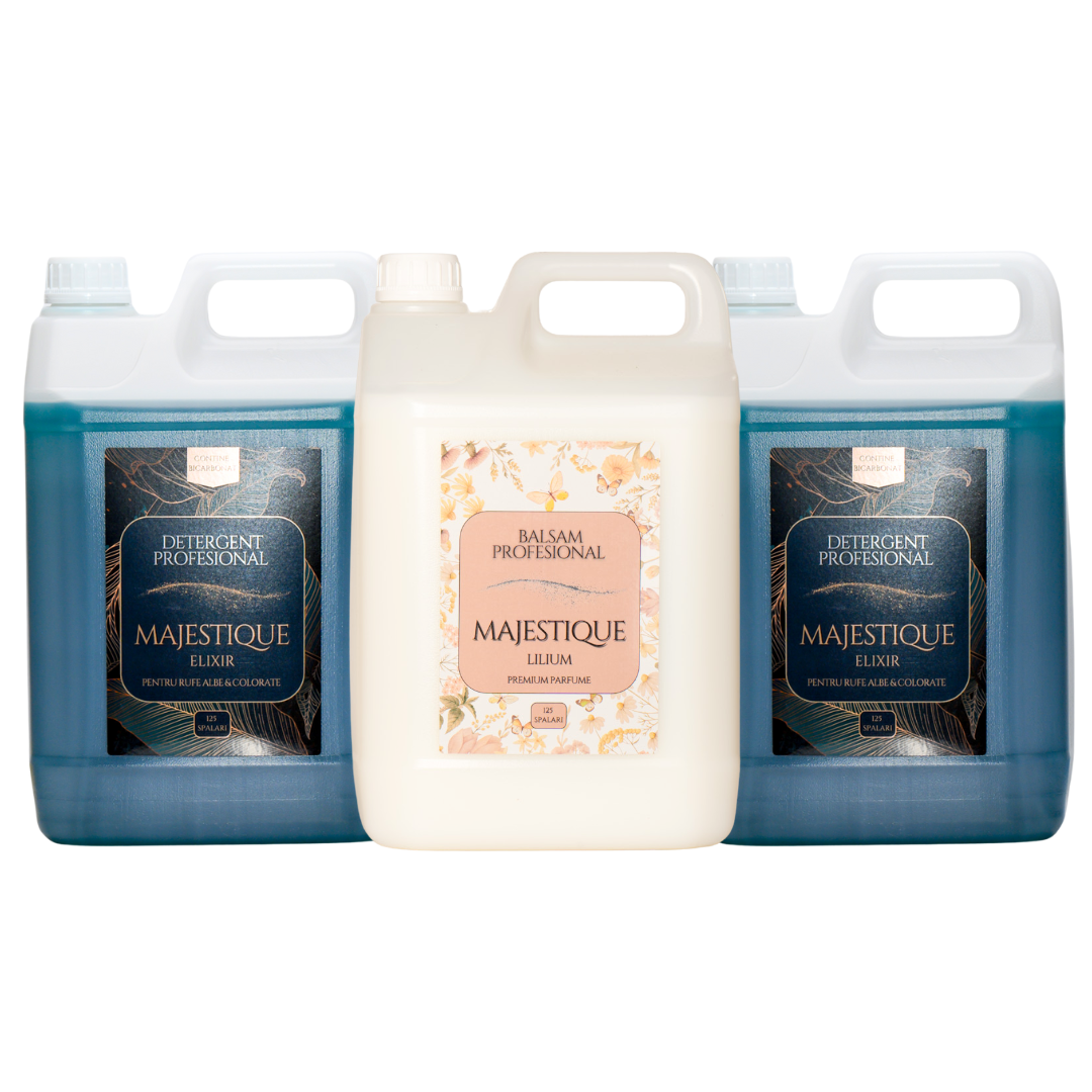 Pachetul cu 2x Detergent Profesional Majestique +1x Balsam Majestique Lilium