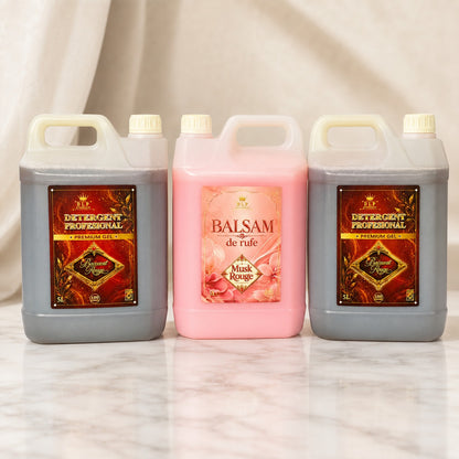 NOU: Pachetul 2 x Detergent Profesional Baccarat Rouge + 1x Balsam Musk Rouge